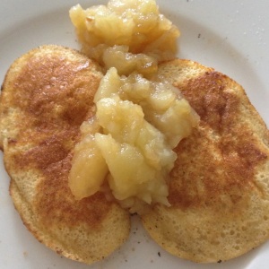 Banana pancakes with pie apple